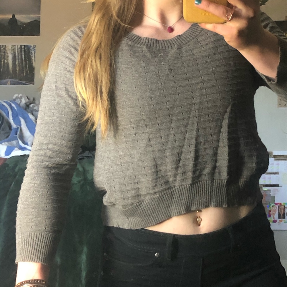 Cropped Knit Sweater